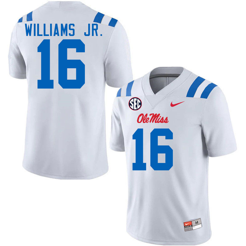 Ole Miss Rebels #16 Wydett Williams Jr. College Football Jerseys Stitched-White
